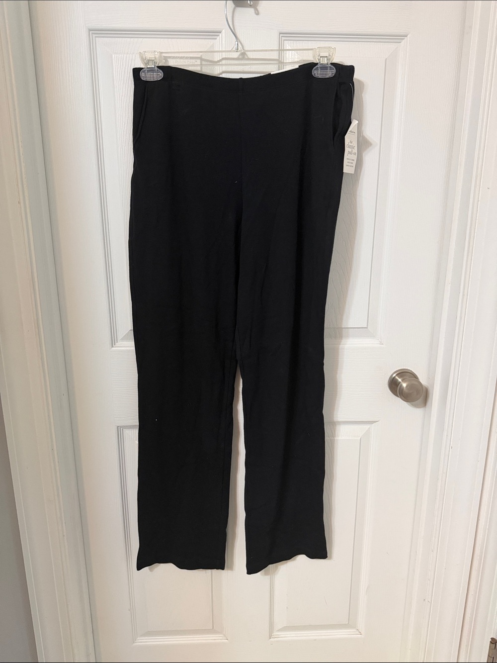croft & barrow Black Straight-Leg Pants